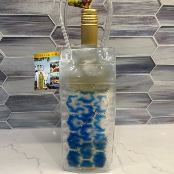 Beverage Chill Bag/ Freeze Tote / SPECIAL TWO FOR $14 /Clear Wine Bag- NWT - Picture 2 of 9